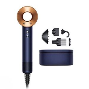 Dyson Supersonic Blow Dryer in Navy/Rose Gold - comes with case and attachments